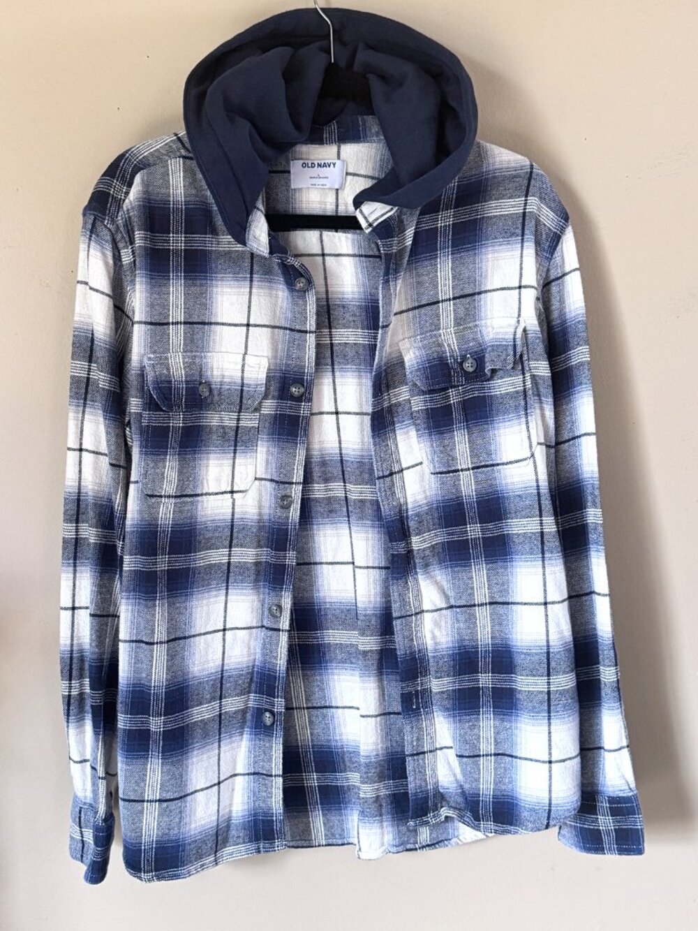 OLD NAVY HOODED FLANNEL